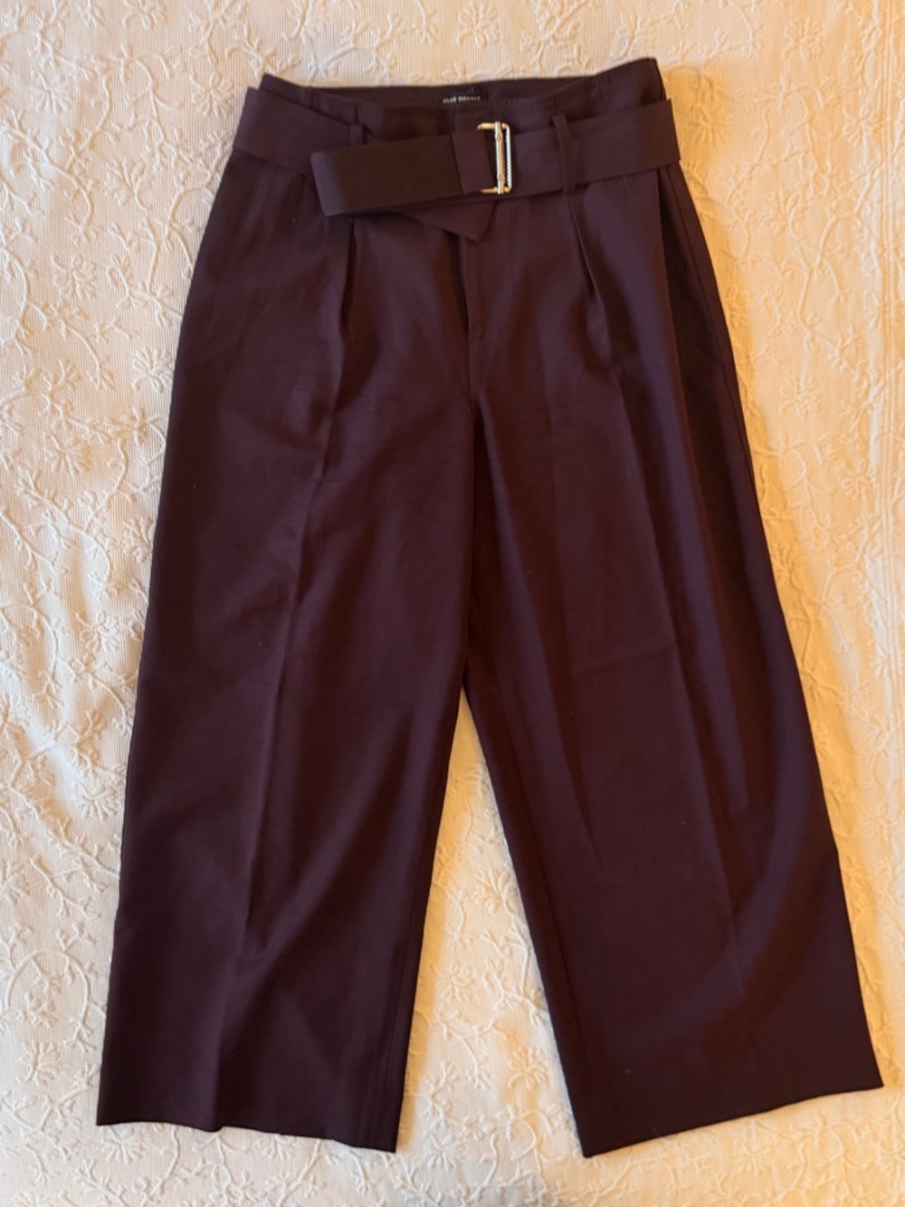 Club Monaco Wide Leg Pants in Plum